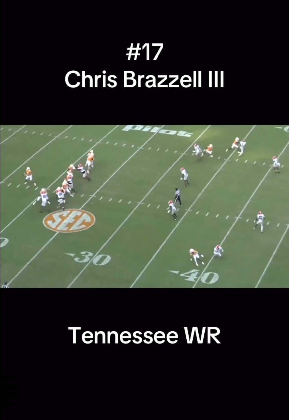 Chris Brazzell (WR) is one of my favorite players in the 2026 NFL Draft. He has everything you NFL teams want out of their wide receivers. Brazzell is 6’5 with long arms, strong hands, has enough speed to scare DBs. He also has fantastic footwork and body control when running routes.  Follow for more up-to-date NFL draft analysis!  #nfldraft #CollegeFootball #football #tennesseefootball #chrisbrazzell 