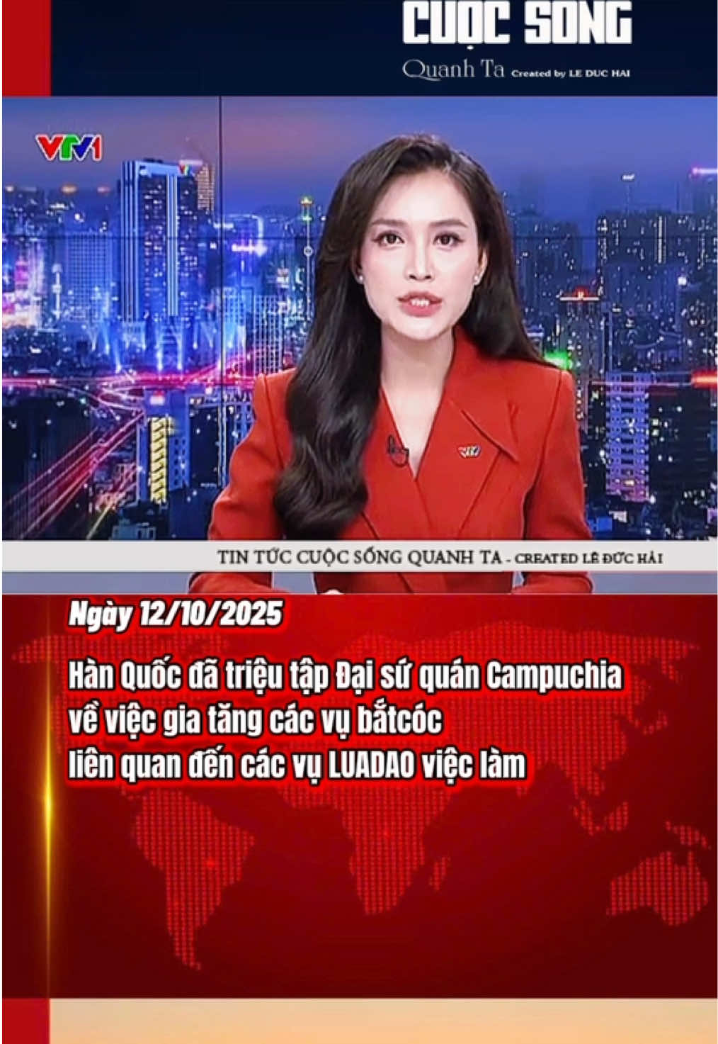 Ngoại trưởng Hàn Quốc Cho Hyun ngày 10.10 đã triệu tập Đại sứ Campuchia sau khi có báo cáo về sự gia tăng đột biến các vụ bắt cóc công dân Hàn Quốc liên quan các đường dây lừa đảo việc làm tại quốc gia Đông Nam Á này. #cuocsongquanhta #tintuc #hanquoc #batcoc #campuchia 