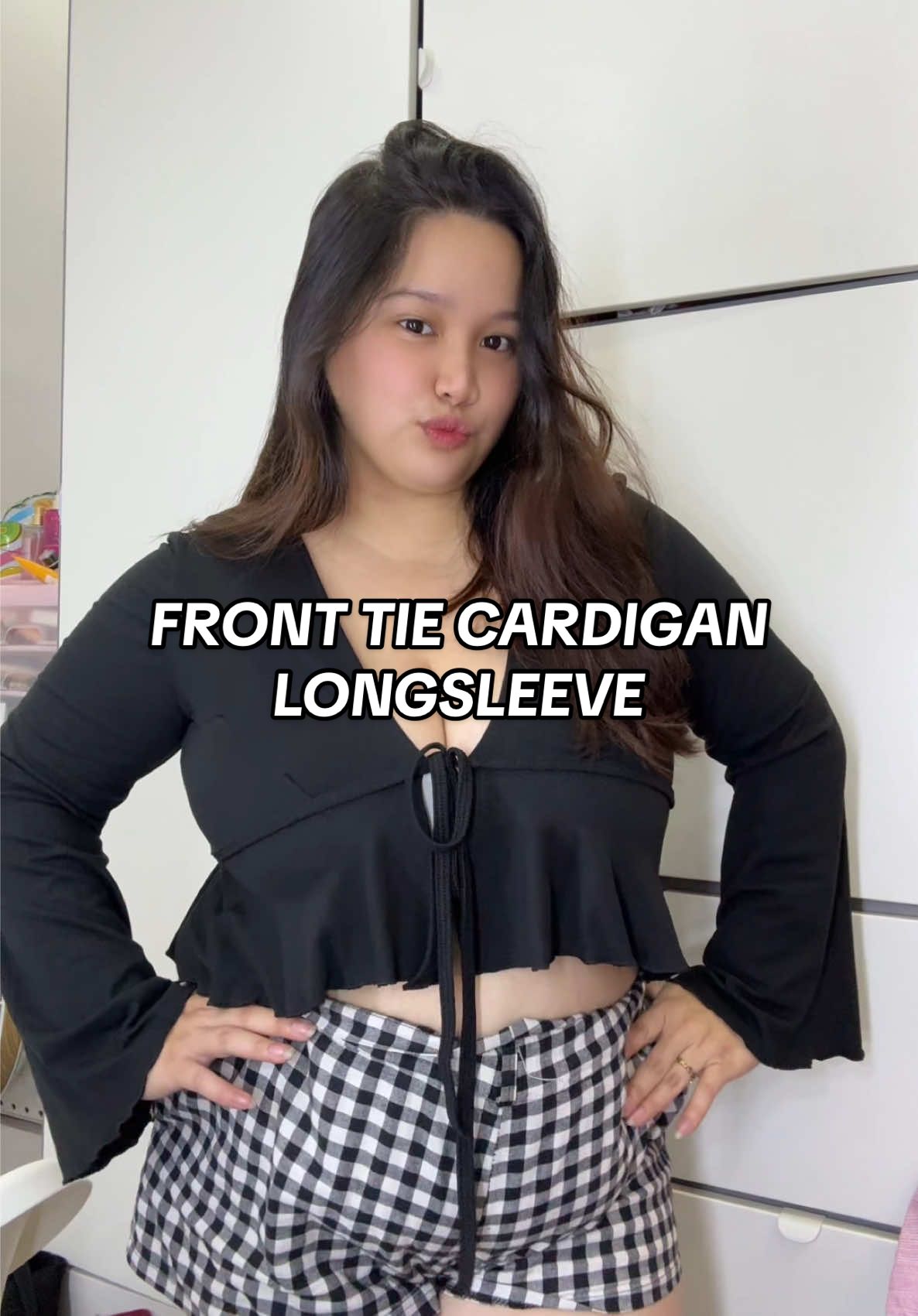 Front Tie Cardigan Longsleeve #cardigan #fronttiecardigan #cardiganlongsleeve #womenswear 
