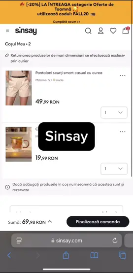 Sinsay Cod Reducere -20% pe intreaga categorie de Oferte de Toamna, atunci cand aciz. min. 2 produse din promotie #codreduceresinsay #codreducere #cuponiada #couponiada #reduceri 