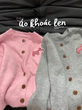 Áo khoác len thêu logo chó kẻ cute #aokhoac #aokhoaclen #aolenxinh #aolennu #trendingvideo 