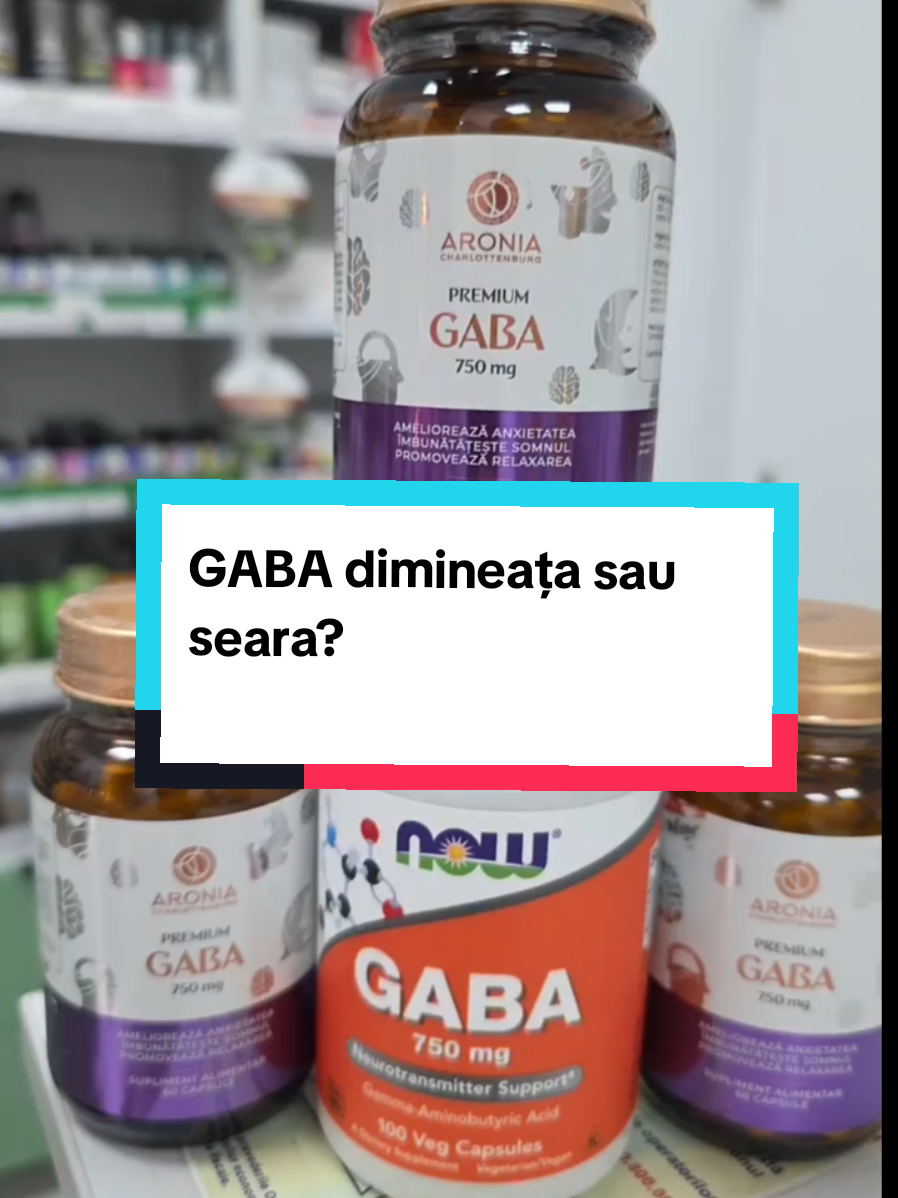 #gaba #stres #anxietate #somn #insomnie  Când se ia GABA? Depinde de obiectivul tău. Înainte să decizi momentul administrării, gândește-te ce vrei să obții: – relaxare, – concentrare, – somn mai bun sau – reducerea anxietății. Descoperă GABA pe www.biosis.ro Suplimentele alimentare nu pot înlocui un stil de viață echilibrat și o alimentație variată.