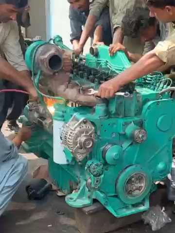 #Diesel Engine Rebuild Startup Amazing Sound #mechanic #mechanical