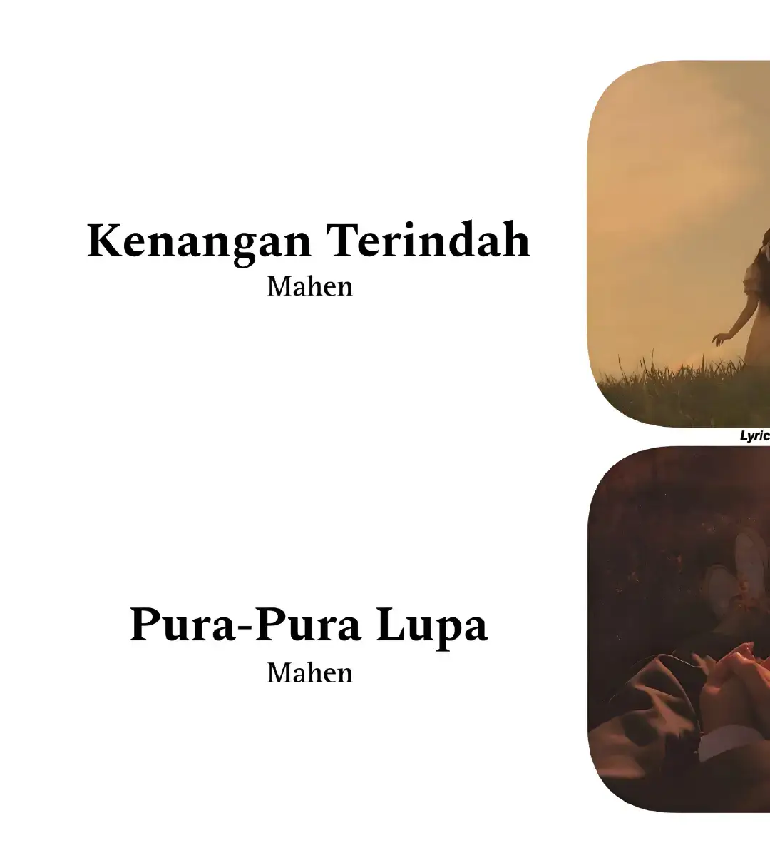 Kenangan Terindah x Pura-Pura Lupa🥀 #music #lyrics #songs #memories #madslyrics_ #kenanganterindah #purapuralupa #mahen 