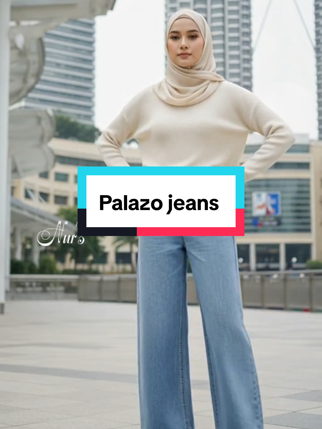 Palazo jeans terpaling best dan selesa #palazzopants #palazzojeans 