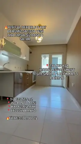 Talatpaşa mahallesi 📍 3+1 135 NET m2       📍 WC BANYO AYNI       📍 KAPALI MUTFAK       📍 EBEVEYN BANYO #esenyurtsatılıkdaire #satılık #beylikdüzüemlakçı         