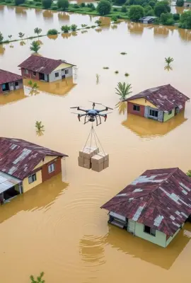 Sử dụng Drone để cứu trợ bà con vùng lũ 