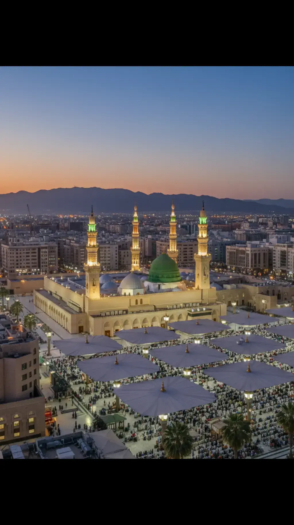 Madinah munawwra Madinah, the City of the Prophet, shines bright A beacon of faith, where Islam's history takes flight The Masjid an-Nabawi, a mosque of grandeur and might Where the Prophet Muhammad's tomb is a sacred sight The city's streets are lined with date palms, green and tall A tranquil oasis, where faith and peace enthrall Madinah's rich history and heritage are palpable and realMadinah's rich history and heritage are palpable and real A place where Muslims from all over the world come to feel The city's warm hospitality and welcoming smile Make it a place of pilgrimage, worth traveling a long while #plztiktokteamdontunderviewmyvideos #foryou 