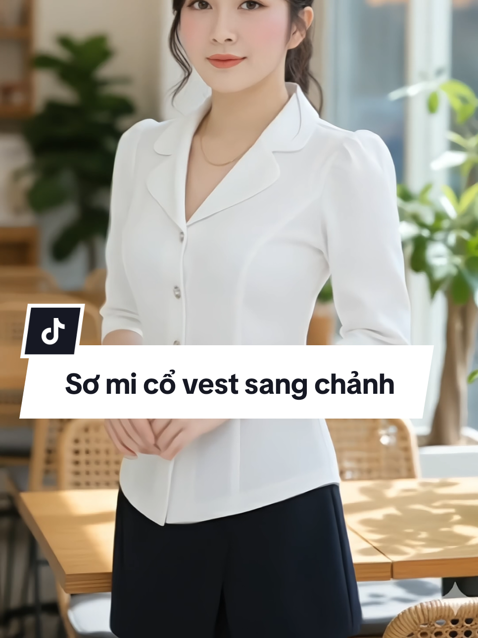 Áo sơ mi công sở nữ cổ vest thanh lịch, tôn dáng sang trọng #aosominu #aosomicongso #aosomithanhlich #aosomixinh #xuhuong 