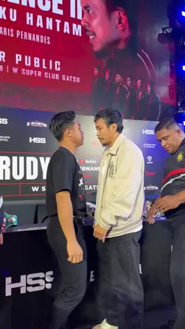 @Rudy Golden Boy vs @Paris Pernandes face off, kalian all in siapa nantinya?  #hss #boxing🥊 #combatsports #baku hantam sport 
