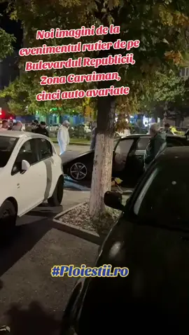 Aseară in jurul orei 23:15 pe Bulevardul Republicii in Ploiești. Potrivit informațiilor de la fața locului, un tânăr de 24 de ani, în timp ce se deplasa pe Bulevardul Republicii din Ploiești, a pierdut controlul volanului și a acroșat cinci mașini, care se aflau parcate. În urma testărilor efectuate ulterior comiterii accidentului, a iesit negativ la alcool și substanțe stupefiante.  Poliția continuă cercetările  #infotrafic #Trafic #PolițiaRutieră #BulevardulRepublicii #EvenimentRutier @@MMC_AGENCY @DADATV @Andi Enache @dj_daniel_official 