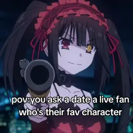 no hate but what about tohka kotori yoshino reine and others..#datealive #kurumi #kurumitokisaki #foryoupage #fyp 
