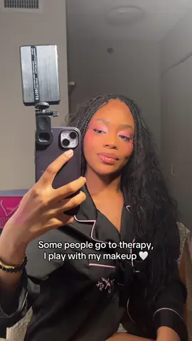 Makeup should be covered by the insurance 🥺 cause it’s a form of therapy 🤍 #blackgirlmakeup #therapy #fyp#makeuptutorial #relatable 