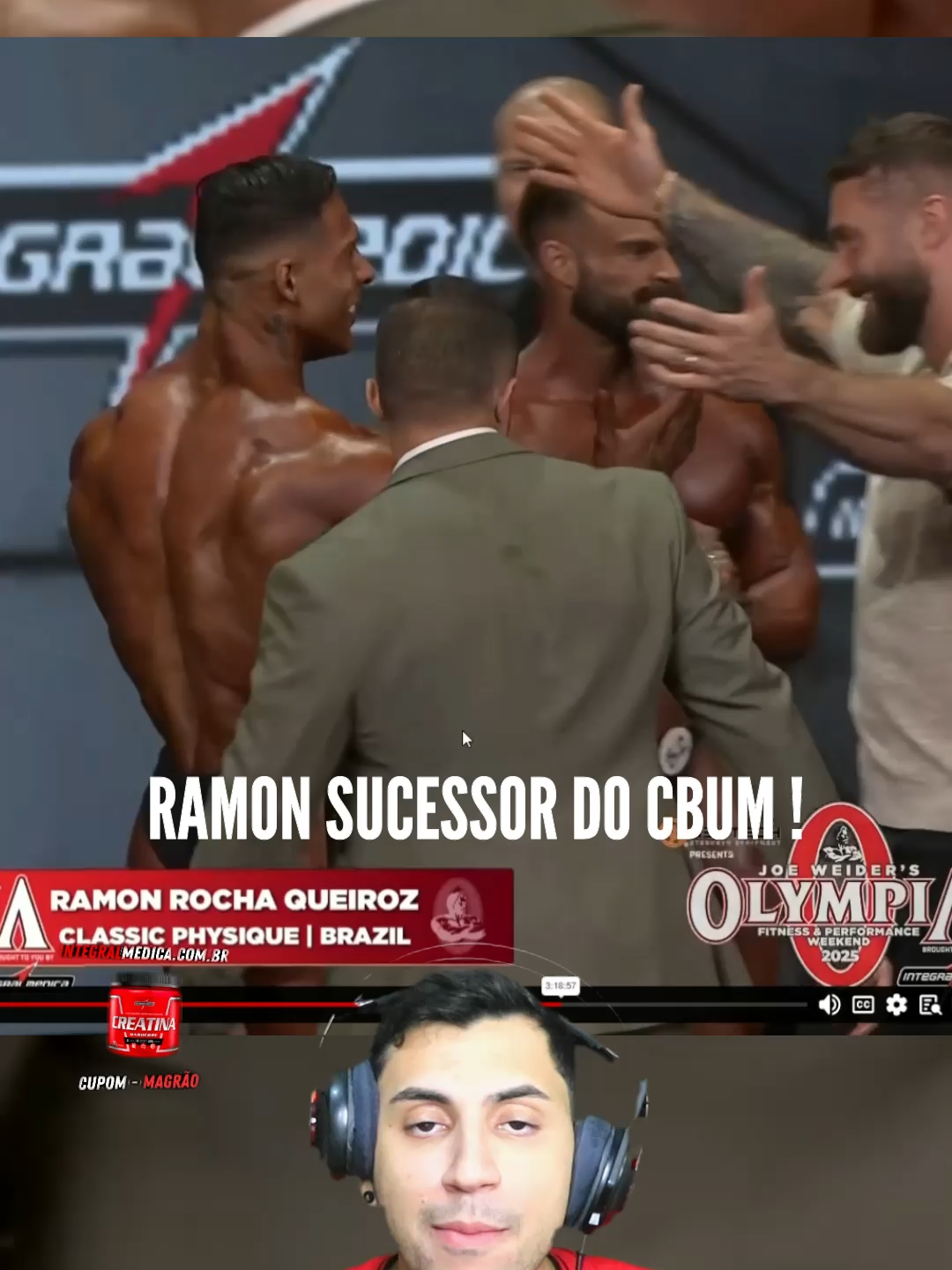 CBUM ABRAÇA RAMON DINO E TEMOS O BRASILEIRO COMO SEU SUCESSOR DA CLASSIC PHYSIQUE ! #mrolympia #shape #mrolympia2025 #ramondino #fisiculturismo #mikesommerfeld #ramondinopro #bodybuilder #bodybuilders #ramondinoedit #ramondinossauro