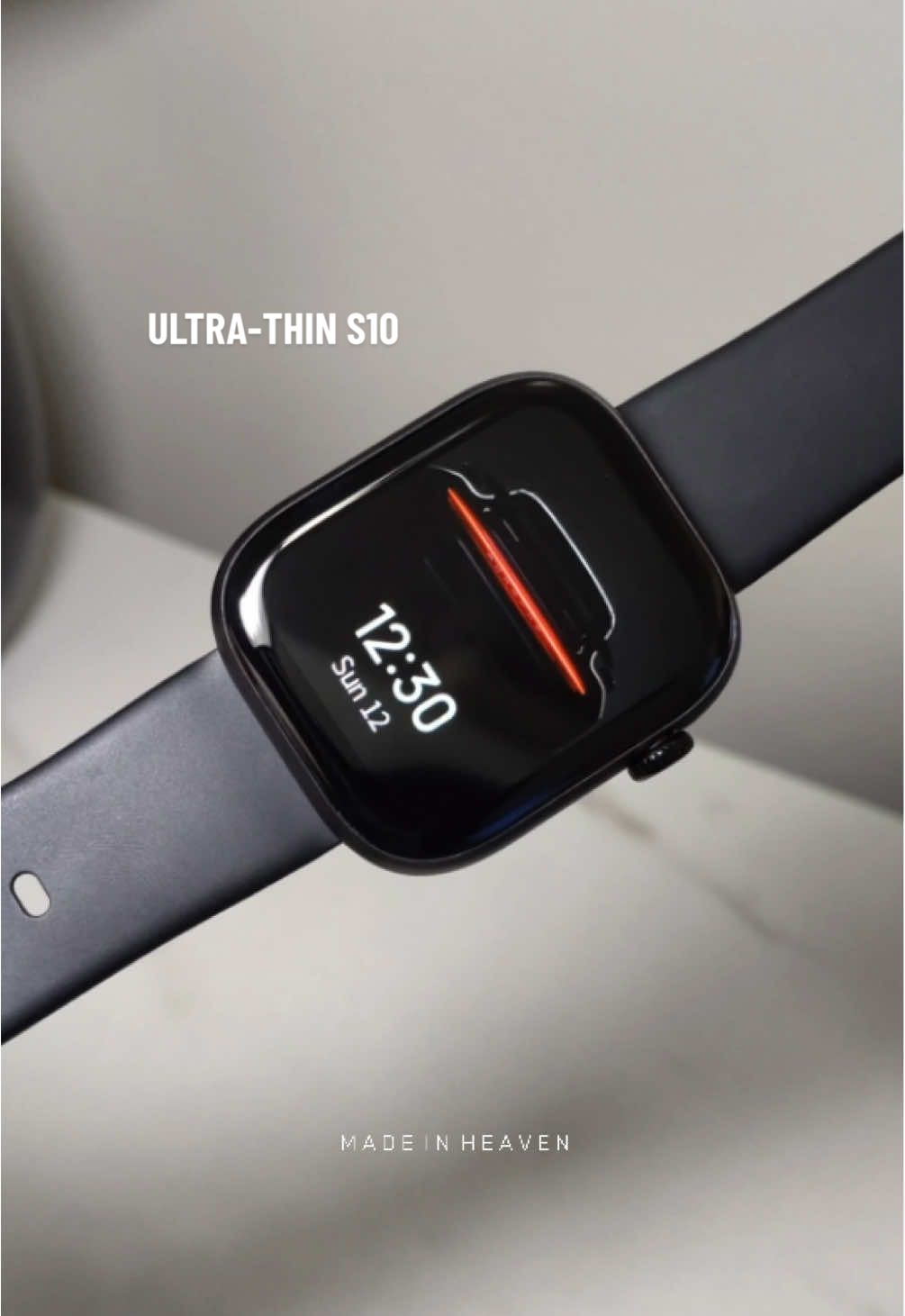 new ultra-thin huafit S10 smartwatch!!! ⌚️ parang 🍎👀 #smartwatch #smartwatches #huafitsmartwatch #sportwatch #smartwatchviral @HUAFIT Philippines 