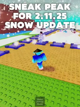 Sneak Peak Snow Update 2.11.25 There will be more gifts to open, pets to get, and the map will be even better. Look forward to the gifts. #planzvsbrainrot #plantsvsbrainrot #roblox 