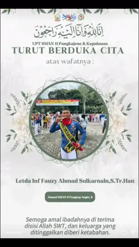salah satu alumni terbaik  SMAN 11 PANGKEP angkatan 8 Letda Inf Fauzy Ahmad Sulkarnain, S.Tr. Han, gugur dalam pengamanan di distrik Kwirok kab pegunungan bintang. Alhamdulillah sudah di evakuasi tadi siang dan di berangkatkan menuju kampung halaman kab. Pangkep. SMAN 11 PANGKEP turut berduka cita PUTRA terbaik bangsa.  #fyp  #pangkep  #sman11pangkep 