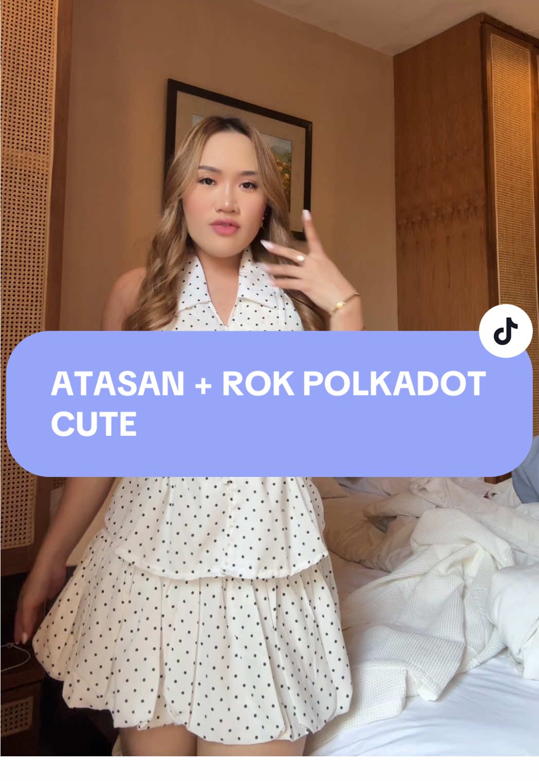 atasan + rok polkadot cakep pol 🌸🌸🌸🌸