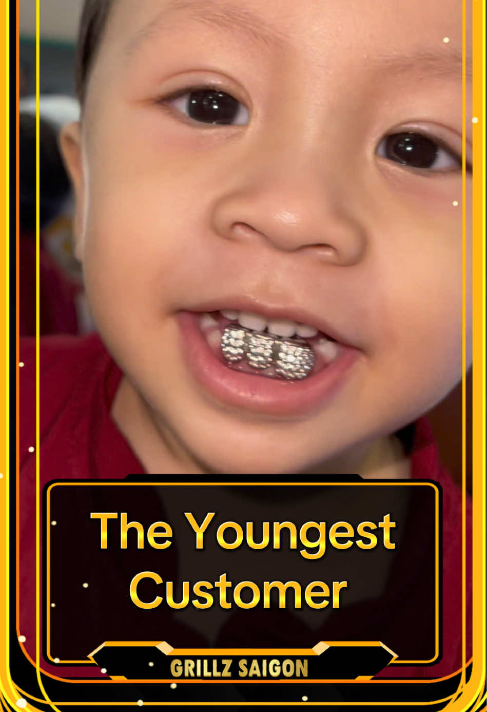 Khách hàng trẻ tuổi nhất của #GrillzSaiGon 22 Tháng tuổi. #BabyGrillz #CustomGrillz #Viral #Trending 