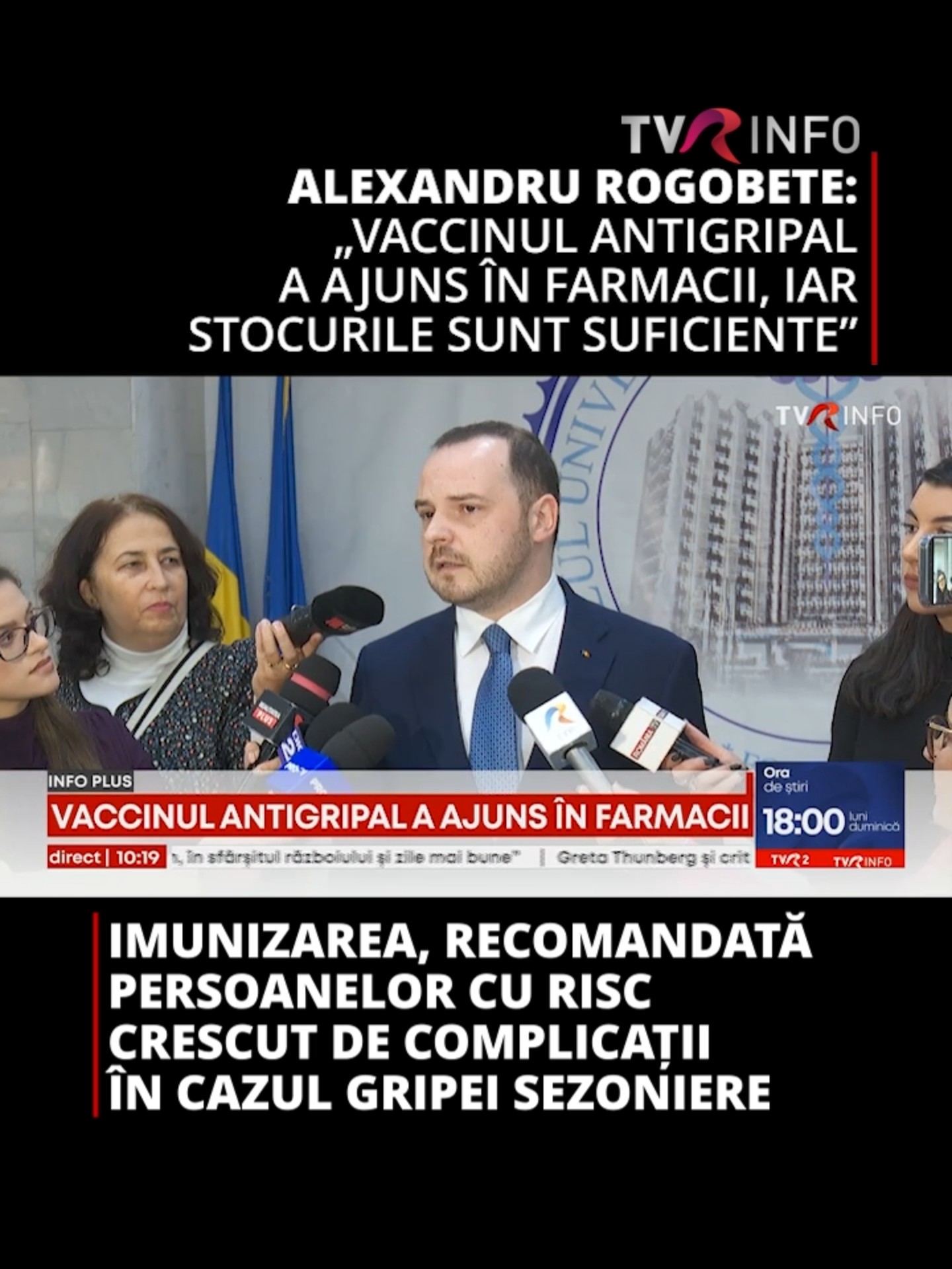 Vaccinul antigripal a ajuns în farmacii, iar stocurile sunt suficiente, a anunțat ministrul Sănătății, Alexandru Rogobete #news #tvrinfo #fyp #viralromania #foryoupage❤️❤️ #Romania #sanatate #gripa #vaccin #farmacie #AlexandruRogobete