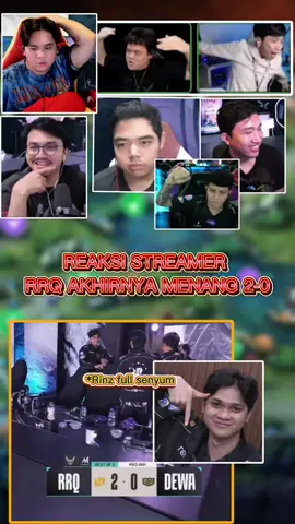 reaksi streamer rrq akhirnya menang 2-0 #mplindonesia #rrqhoshi #dewaunitedesport #MLBB9TH #MLBB 