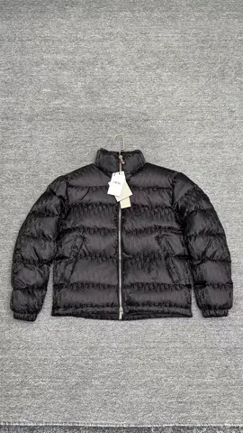 Oblique printingSolid color zipper stand collar long sleeve down jacket #Dior #pufferjacket #winterjacket #winterfashion #fyp 