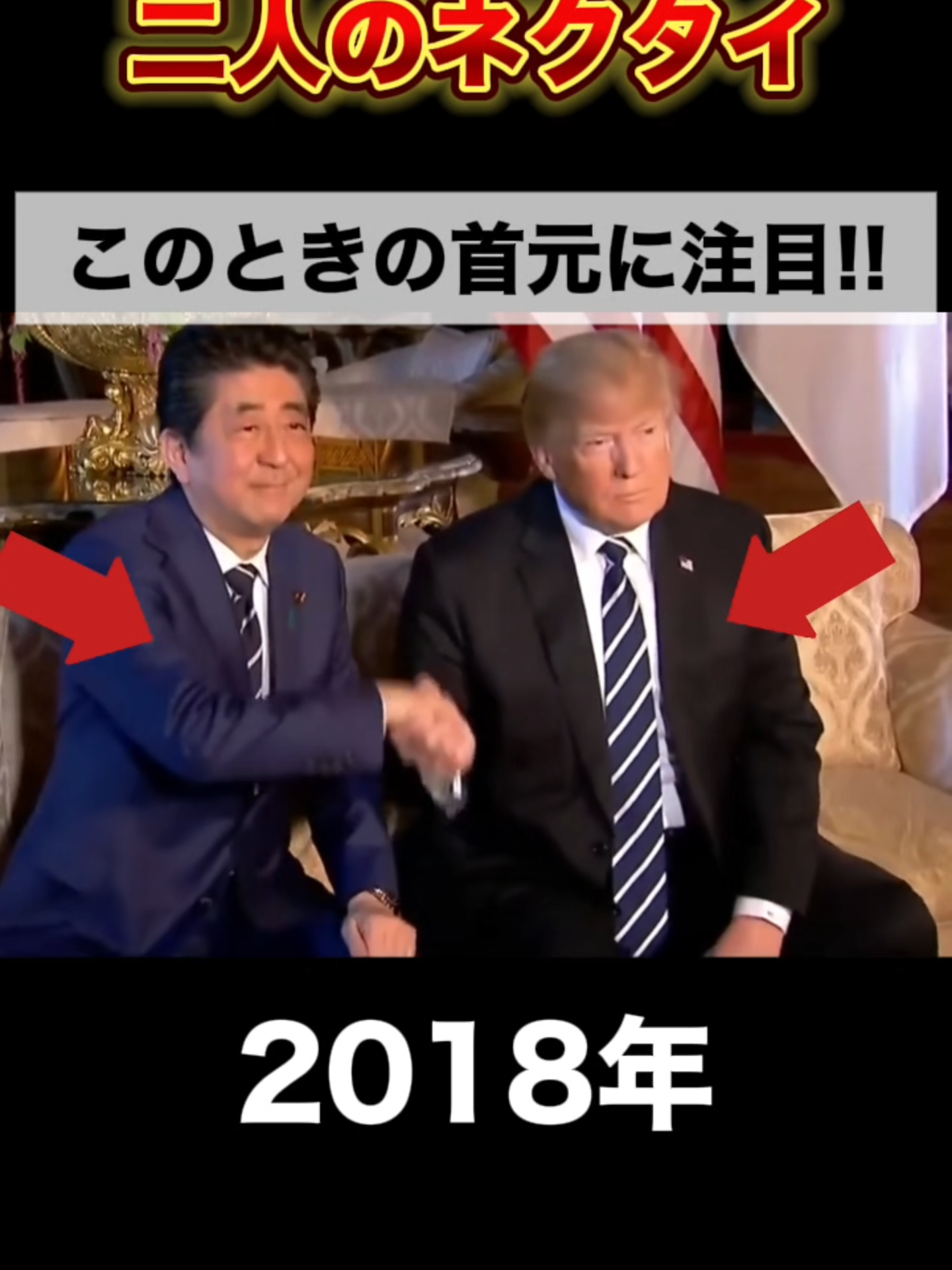 二人の国のリーダーのネクタイ