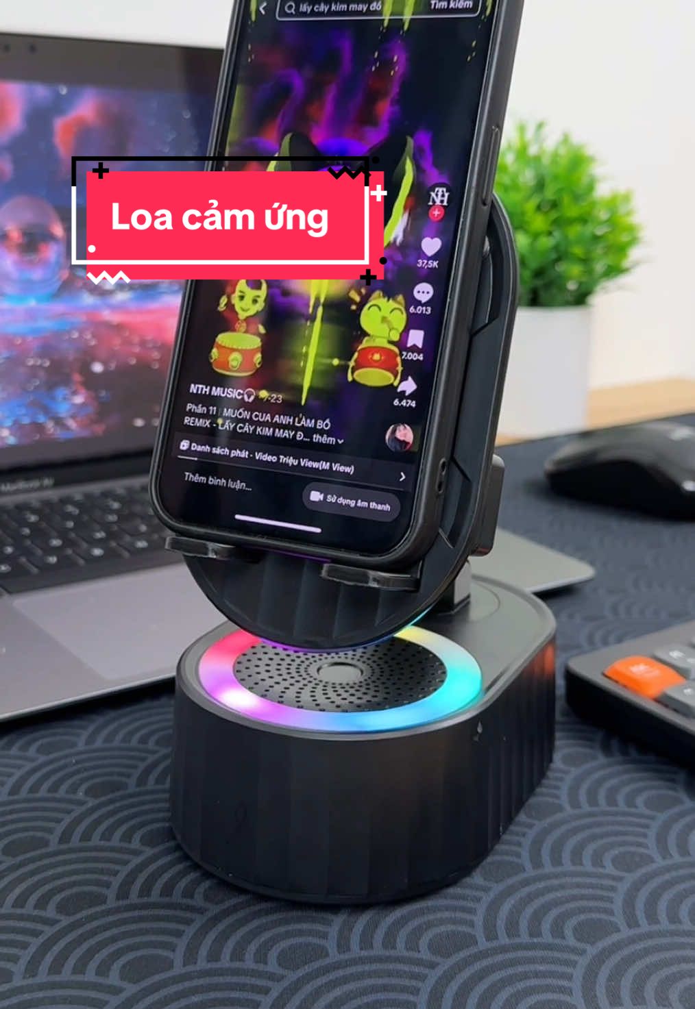 Loa cảm ứng đặt điện thoại lên là phát âm thanh, không cần phải kết nối bluetooth | KY TECH #loacamung #loabluetooth #review #hangoriviuu #xuhuong 