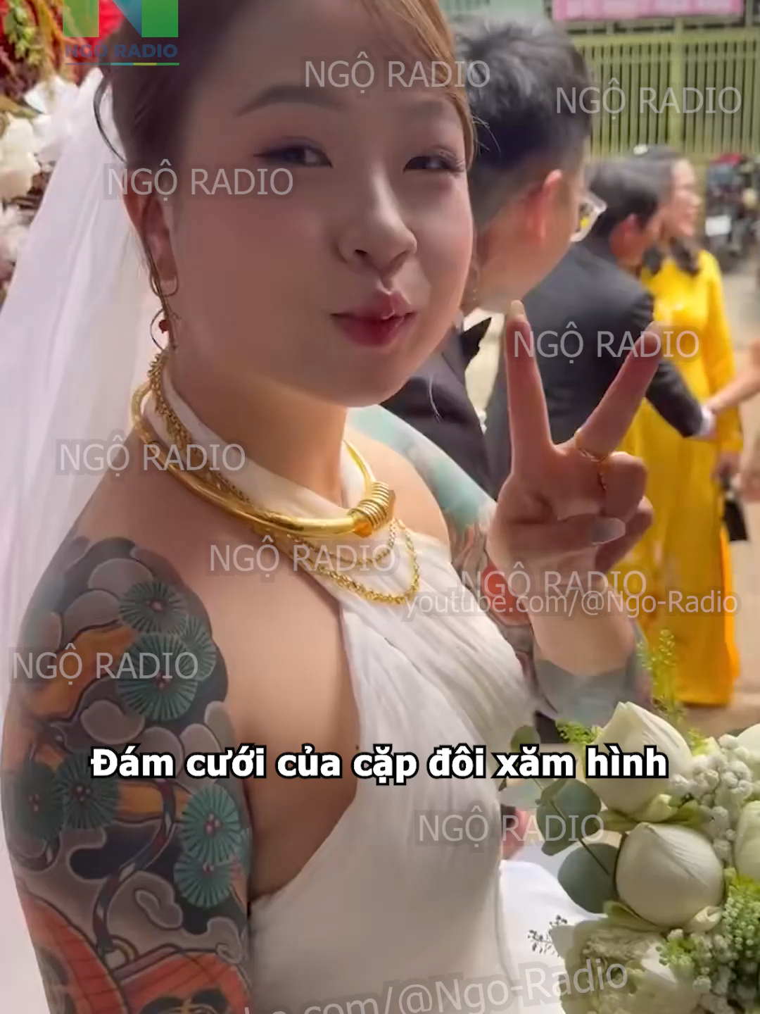 Đám cưới của cặp đôi xăm hình#viraltiktok #ngoradio #tintuc #cuocsong #haihuoc
