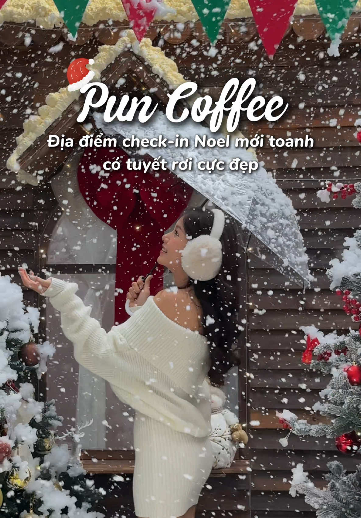 Quán đầu tư concept Noel đẹp cỡ này thì phải ghé check-in liền thoai mí ngừi đẹp ơiii ❄️ #fyp #xuhuong #reviewcafe #cafesaigon #noel2025 #puncoffee #thihaydi 
