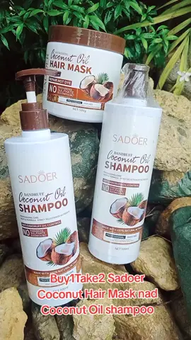 Buy1Take2 Sadoer Coconut Hair Mask nad Coconut Oil shampoo #buy1take2 #sadoerproduct #shampooandhairmask #tiktokaffiliate #newaffliatehere 