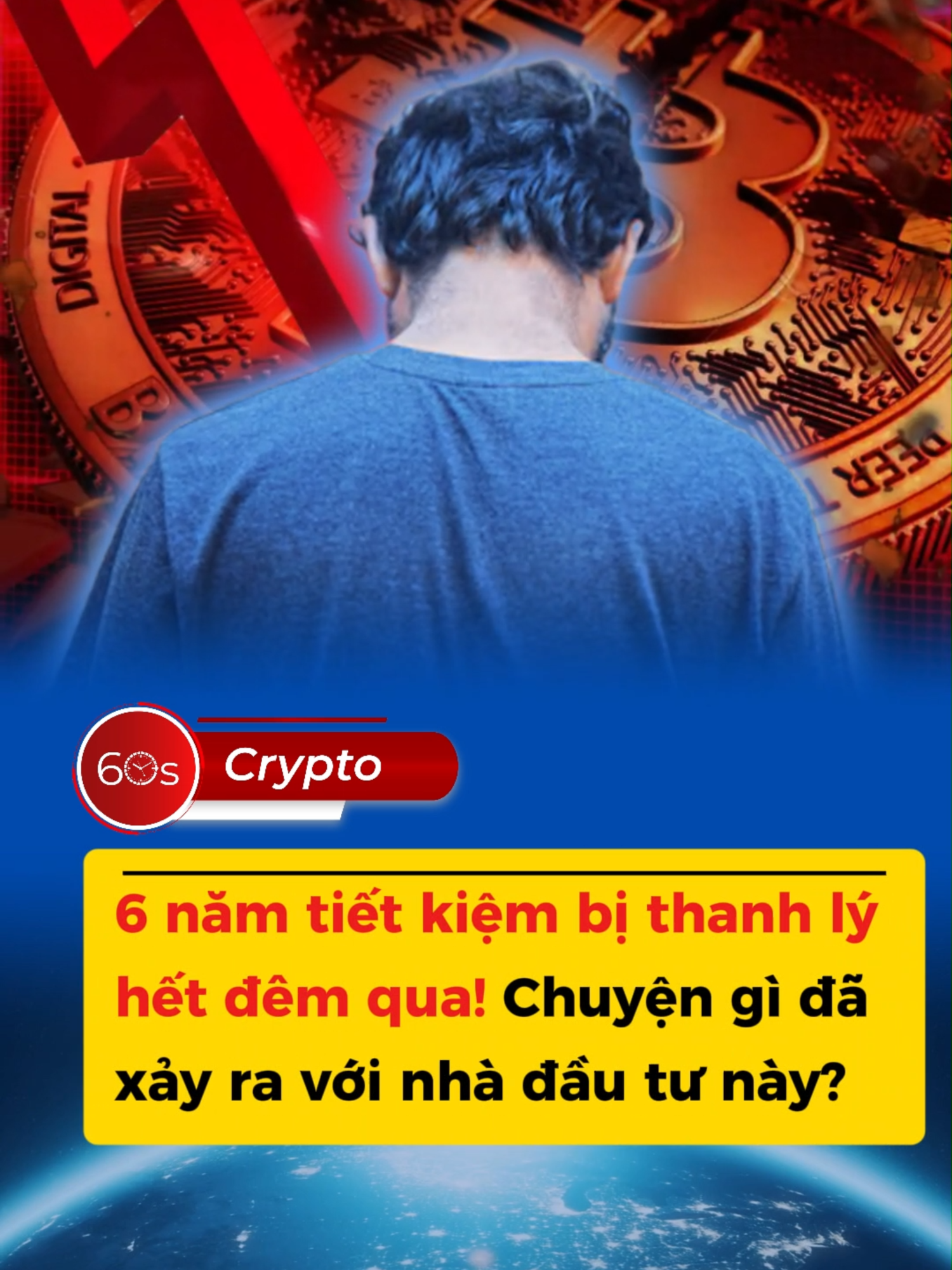 6 năm tiết kiệm đã bị thanh lý hết đêm qua! Chuyện gì đã xảy ra với nhà đầu tư Crypto 36 tuổi này? #60sCrypto #tintuc #crypto #xuhuong #blockchain #taichinh #dautu #Bitcoin #btc #margin