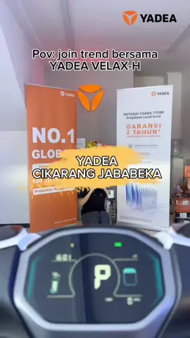 Pake YADEA VELAX-H bisa join trend donggg😎😉#yadeaindonesia #yadeacikarangjababeka #sepedalistrik #motorlistrik 