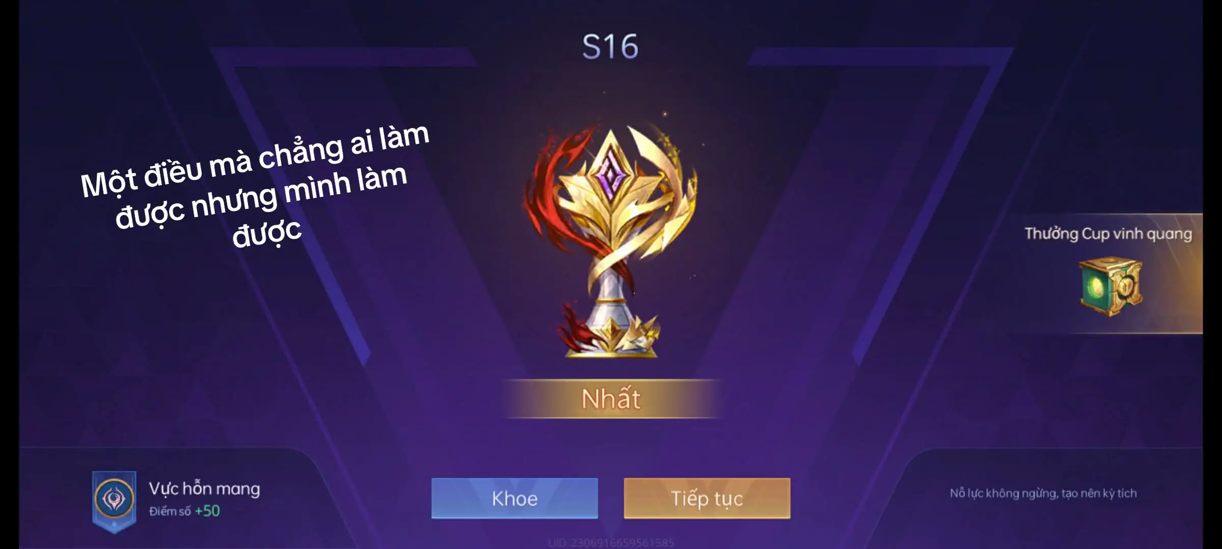 Có phải mình là người đầu tiên win cup với KDA này k mn #lienquan #aov #creatortiemnang #boibatbai 