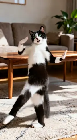 小さな体で全力ダンス💃🐾 AI猫ちゃんが主役です！ #猫動画 #AI動画 #癒し系 #踊る猫 #可愛い