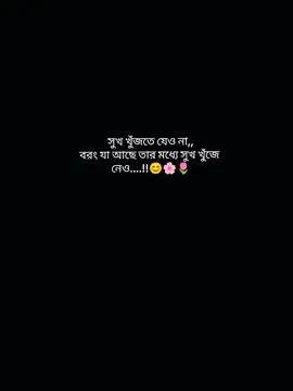 সুখ খুঁজতে যেও না বরং যা আছে তার মধ্যে সুখ খুঁজে নেও...!!🌸🌷 