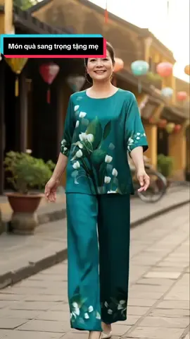 Bộ lụa tặng bà tặng mẹ, sang trọng, quý phái #hoale4mua #bodotrungnien #botrungnien #quatangme 