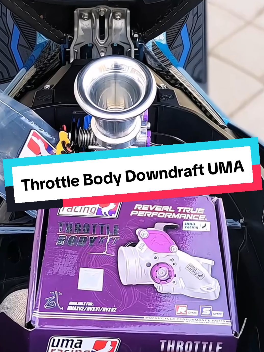 Throttle Body Downdraft UMA Racing Nmax,Aerox,Vario,MX King,Vixion,R15,Sonic,Supra GTR, dll @umaracingindonesia #tbdowndraft #tbumaracing #maxxwien_ #downraft #throttlebody 