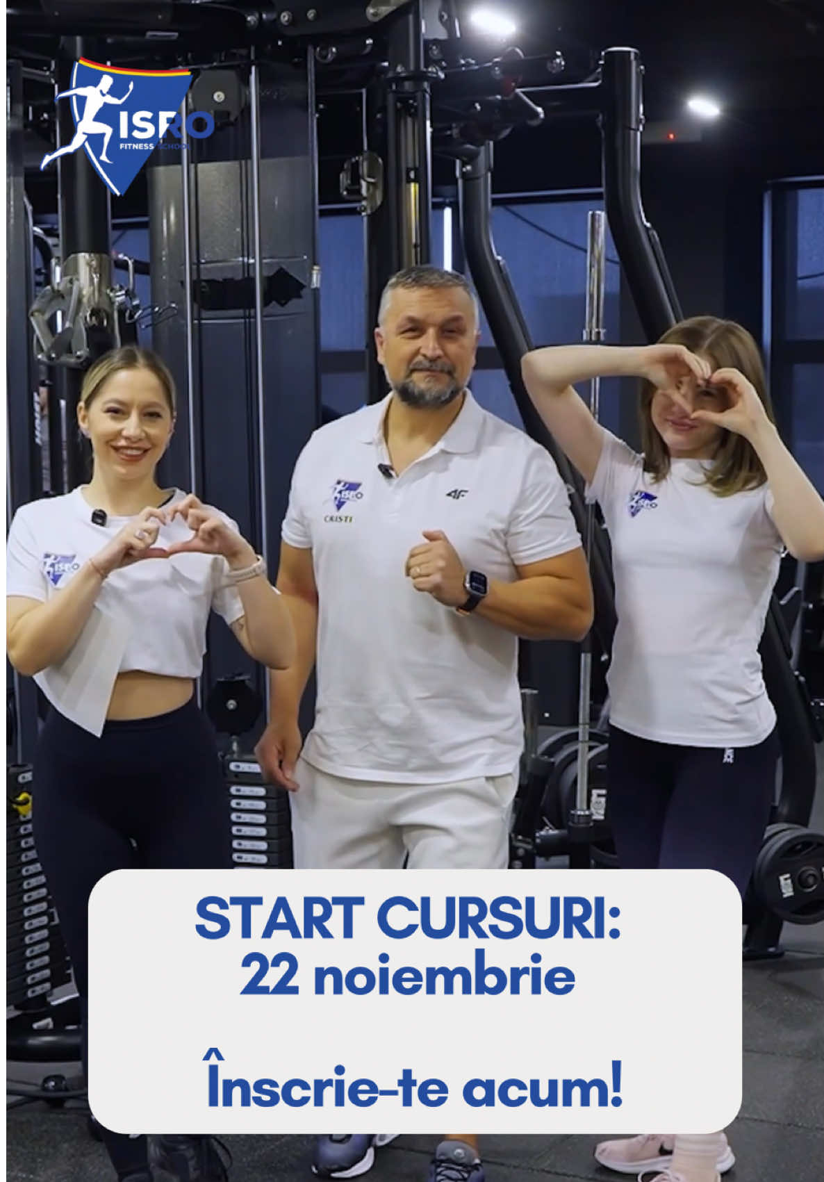 🤝 ISRO-Fitness School te așteaptă la cursurile de Instructor Fitness & Personal Trainer și Instructor Aerobic-Fitness! 🎓 Obține diploma acreditată de Ministerul Educației și Muncii, recunoscută în toată Europa și deschide-ți drumul către o carieră reușită în fitness. 🏋️‍♂️ Fie că vrei să obții calificarea de instructor, să îți echivalezi studiile sau pur și simplu să înveți să te antrenezi corect, noi suntem alegerea potrivită pentru tine!  Oferte speciale: 💰 4500 lei (redus de la 6000 lei) 👥 1+1: 3500 lei/persoană 🎓 Studenți: 3000 lei 💳 Plata în 6 rate 🎁 Bonus: Modul Functional Training 💯 Abonații sălilor partenere au un extra discount de 250 lei. 🎓Începem pe 𝟐𝟐 𝐧𝐨𝐢𝐞𝐦𝐛𝐫𝐢𝐞! Aplică acum👉🏻 link în bio #Fitness #romania #fyi #cursuri 