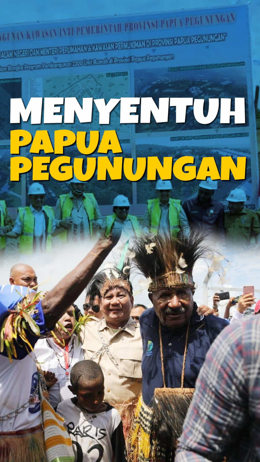 𝗠𝗘𝗡𝗬𝗘𝗡𝗧𝗨𝗛 𝗣𝗔𝗣𝗨𝗔 𝗣𝗘𝗚𝗨𝗡𝗨𝗡𝗚𝗔𝗡 Pembangunan di era Presiden Prabowo harus merata, menyentuh sampai ke jantung Papua Pegunungan. Ini bukan lagi wacana, tapi kerja yang sudah dimulai. Sebanyak 2.200 unit rumah akan dibangun di sini. Rinciannya, 2.000 unit untuk warga dan 200 unit khusus untuk para kepala suku. Desain rumahnya pun tidak asal jadi. Dibuat tahan terhadap iklim setempat dan tetap menghormati budaya lokal. Ini adalah bentuk perhatian pada detail. Bagi Presiden Prabowo, rumah layak itu bukan kemewahan, tapi hak setiap warga negara. Inilah cara keadilan sosial diwujudkan secara langsung. Pemerintah akan terus mengawal program ini agar berjalan lancar dan tepat sasaran. Memastikan setiap warga, dari pusat kota hingga pelosok, merasakan kehadiran negara.