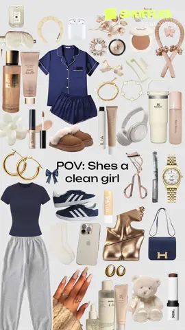 POV: shes a clean girl🤍 #cleangirl #style #pinterest #shuffles #fyp 