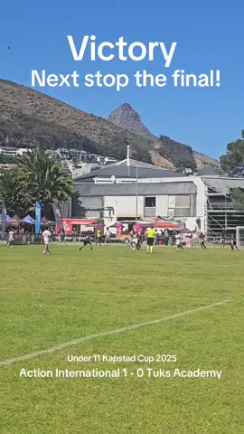 THE DREAM IS ALIVE! ✨ A massive semi-final win over a tough Tuks Academy side sends our young guns to the FINAL! Incredible heart from the boys and a masterclass from the technical staff. So proud! 🙌 #KapstadCup #U11Football #SemiFinalWin #RoadToGlory #Teamwork @HollywoodFoundation @@FC Kapstadt 