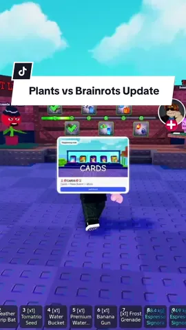 Plants vs brainrots card update! 😎 #roblox #robloxfyp #GamingOnTikTok #plantsvsbrainrots 