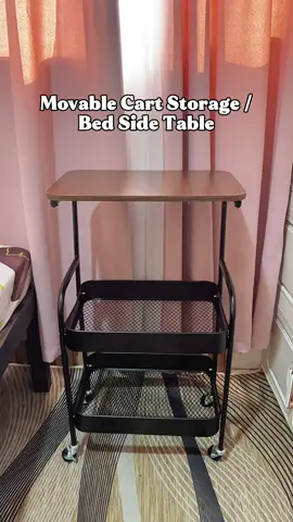 Nabuo ko mag-isa! HAHAHAH I’m so proud of myself 🫶🏻🤣 #bedsidetable #storagecart #sidetable #trolleycart #trolleycartorganizer 
