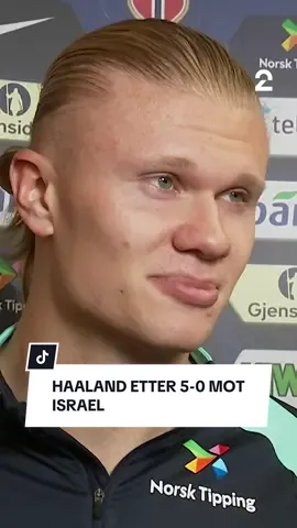 Erling Braut Haaland etter 5-0 mot Israel🔥 #norge #israel #ullevaal #haaland #erling 