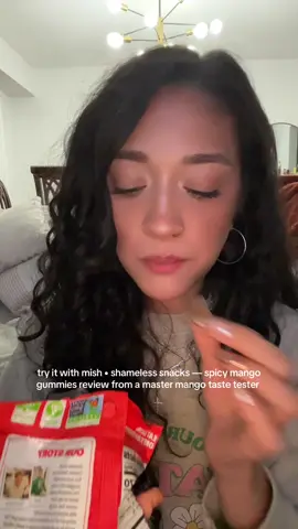 spicy chile / chili mango gummies are mish mango approved and her health conscious momma also approved as well 🌶️ 🥭 #health #candy #gummies #mango #snacks