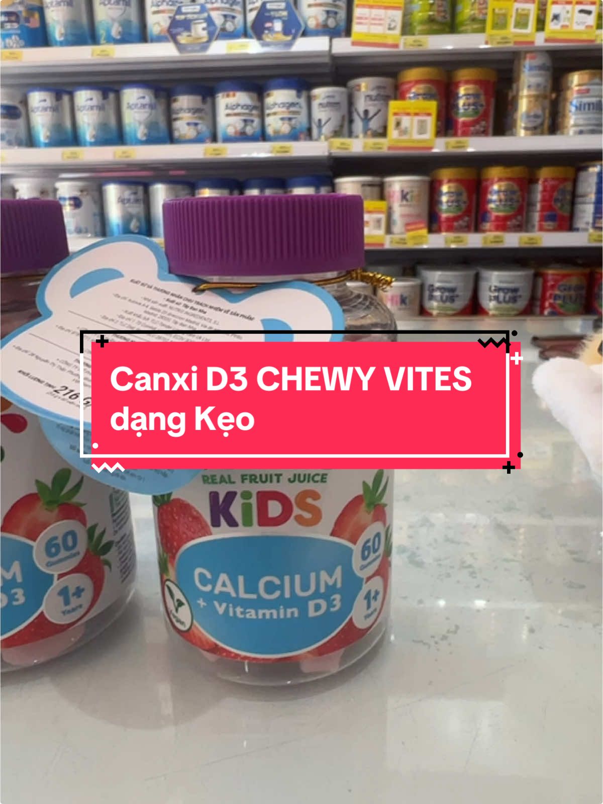 Canxi D3 CHEWY VITES dạng Kẹo#concung #canxi #d3 #vitamin #chewy #mevabe #mebimsua 