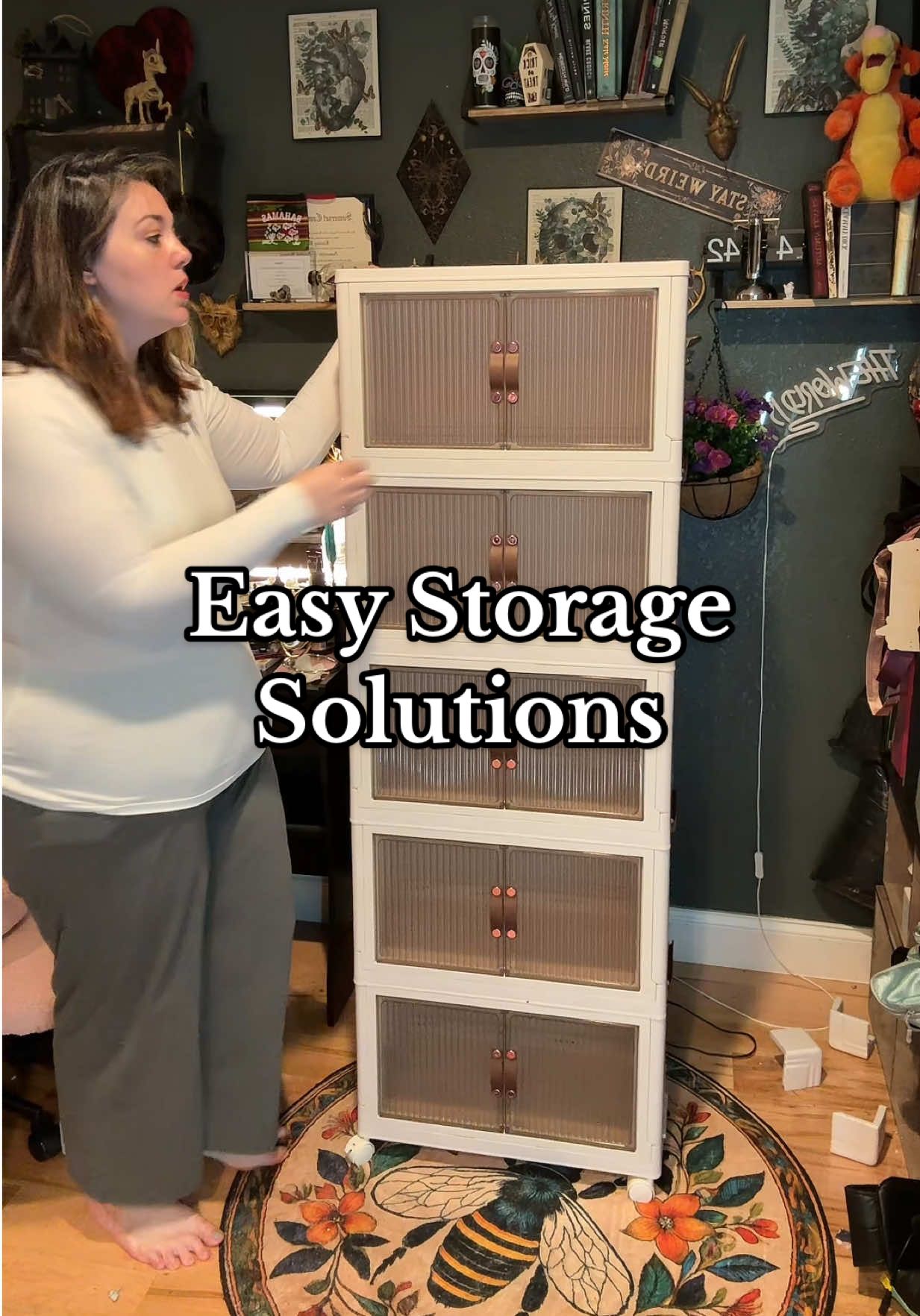 Tell me you love a good storage find without telling me 😍 These stackable cabinets are dustproof, collapsible, and make every room look instantly more organized. Perfect for clothes, toys, or random chaos I don’t wanna see anymore 😂 Hashtags: #tiktokshopcreatorpicks #storagefinds #organizationhacks #homeessentials  #homefinds 