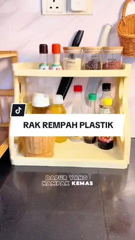 Replying to @ZURA169 Rak rempah plastik ringan ni memang penyelamat dapur! 🫶 Sesuai untuk susun botol sos, rempah, garam, gula …semua nampak kemas & tersusun atas table top. #rakrempah #rakdapur #organizerdapur #rakplastik #dapurkemas    