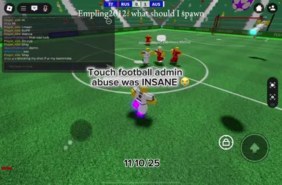 Another insane admin abuse, he keeps spoiling us 🔥🔥🔥 #touchfootball #stealabrainrot #robloxfyp #fyp #capcut_edit 